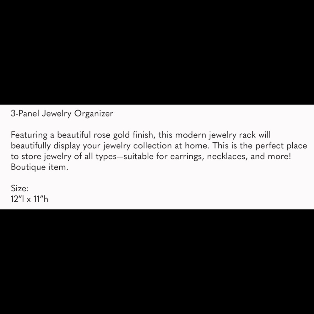 3-Panel Jewelry Organizer - Picture 3 of 4